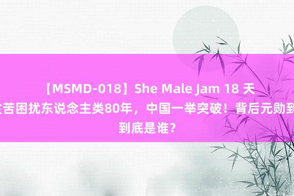 【MSMD-018】She Male Jam 18 天下航空贫苦困扰东说念主类80年，中国一举突破！背后元勋到底是谁？