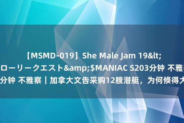 【MSMD-019】She Male Jam 19</a>2008-08-04グローリークエスト&$MANIAC S203分钟 不雅察｜加拿大文告采购12艘潜艇，为何倏得大幅推广水下力量？