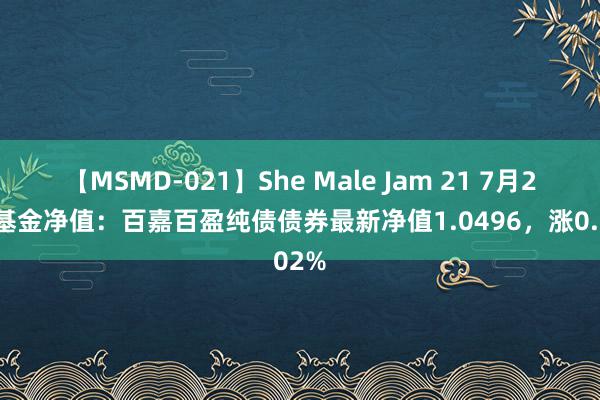 【MSMD-021】She Male Jam 21 7月26日基金净值：百嘉百盈纯债债券最新净值1.0496，涨0.02%