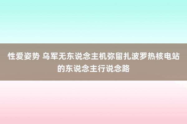 性爱姿势 乌军无东说念主机弥留扎波罗热核电站的东说念主行说念路