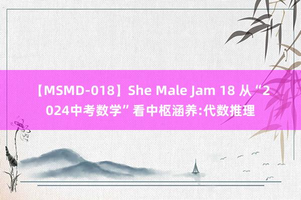 【MSMD-018】She Male Jam 18 从“2024中考数学”看中枢涵养:代数推理