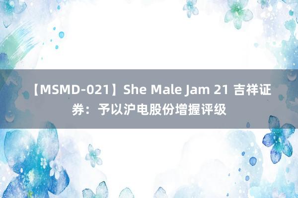 【MSMD-021】She Male Jam 21 吉祥证券：予以沪电股份增握评级