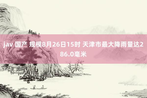 jav 国产 规模8月26日15时 天津市最大降雨量达286.0毫米